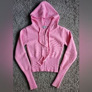 Fashion Nova Knit Zip Down Hoodie